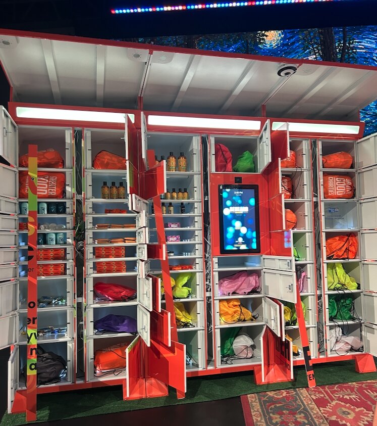 The BeSeen Machine — a virtual volunteer vending machine with smart lockers filled with donated supplies, built by Serve.Love and BeHeard Movement