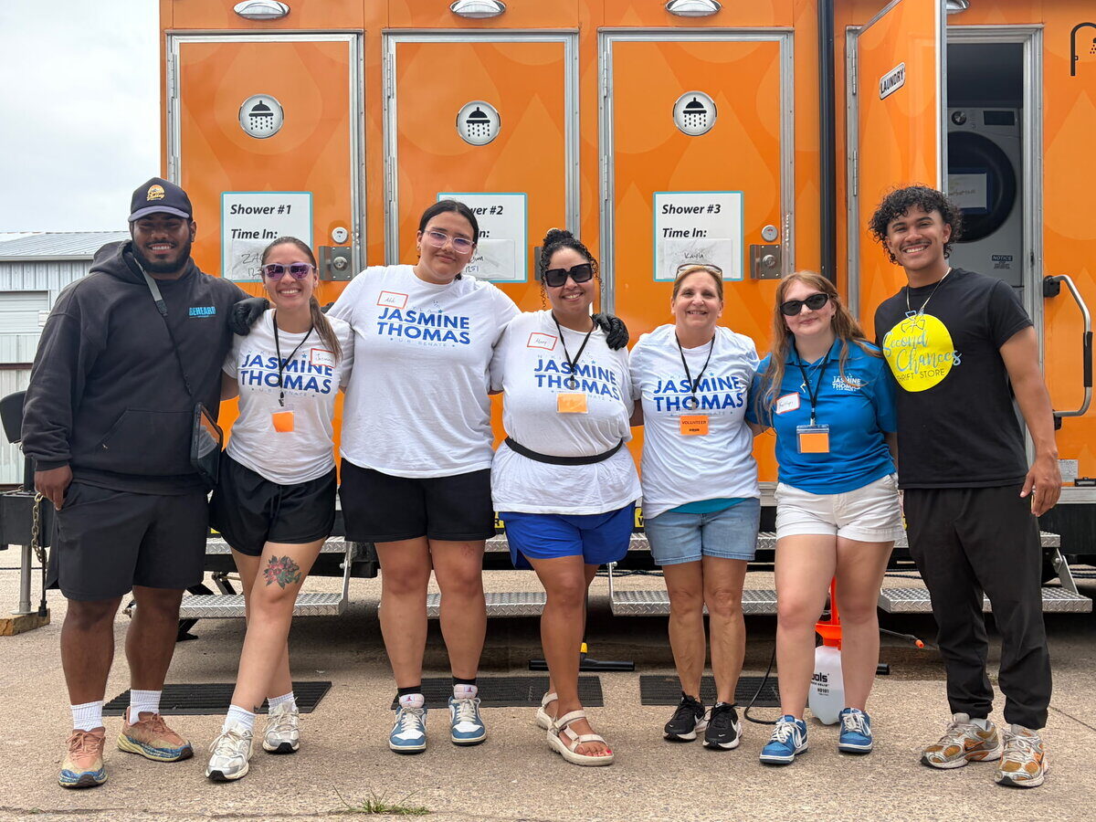 BeHeard Movement volunteers at a mobile drop-in center in Tulsa